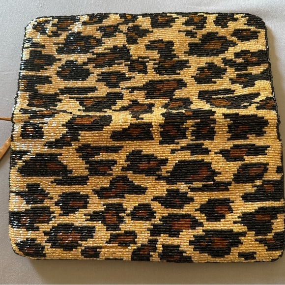 Beaded Clutch Purse~Neiman Marcus~Animal Print Design - Picture 3 of 7